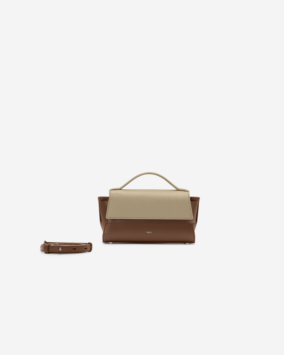 กระเป๋าถือกระเป๋าสะพายหนังแท้ VERA Margo Longo สี Mocha Mousse
